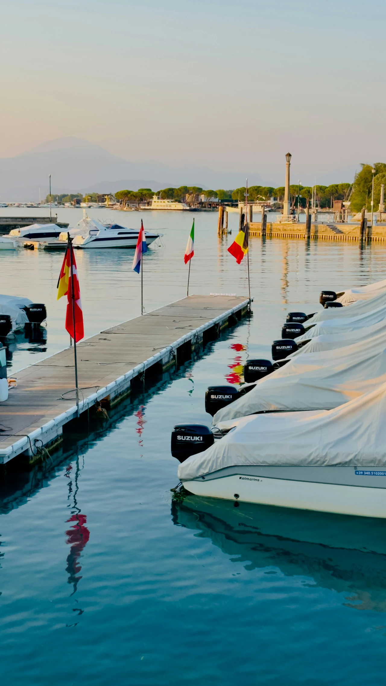 Yacht in an operational marina environment, illustrating yacht management.